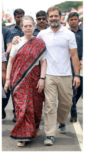 Sonia Gandhi with Rahul Gandhi