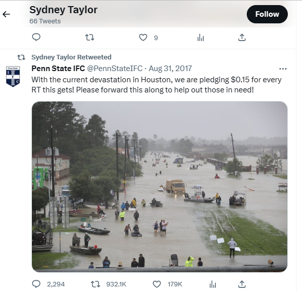 Sydney Taylor Supporting crowed funding on twitter