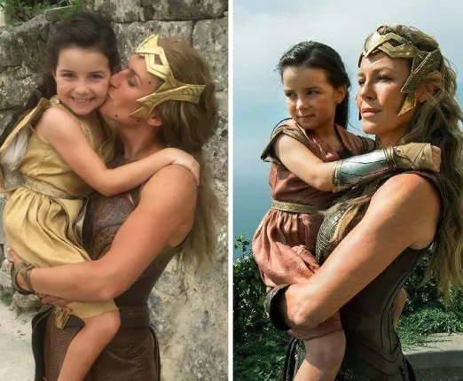 Lilly Aspell as young Diana in the movie  Wonder Women (2017) and Wonder Women 1984 (2020)