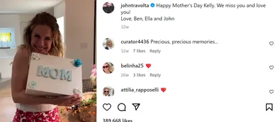 John Travolta shares wife Kelly Preston
pictures of