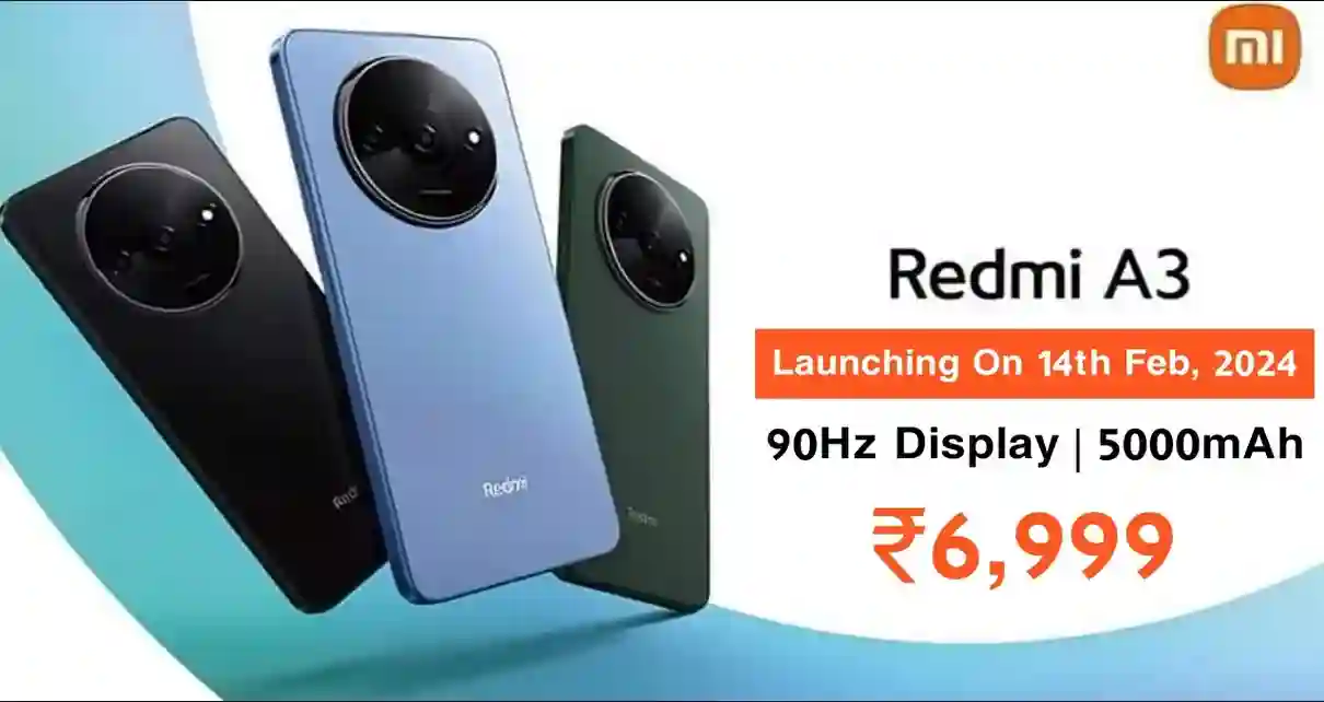 Redmi A3: Launch date, price, specifications.