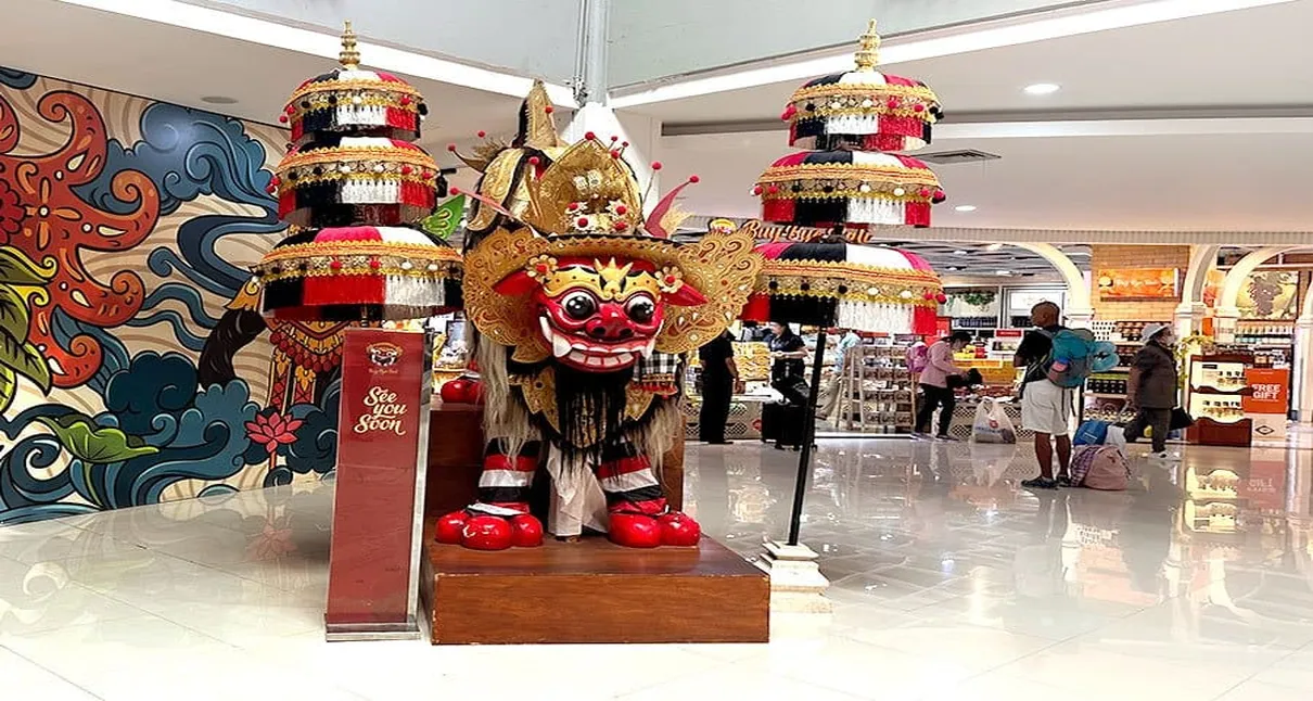 Hindu god statue at Indonesia airport